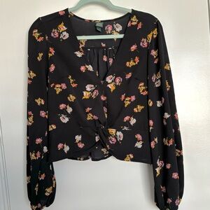 Cropped Floral Blouse